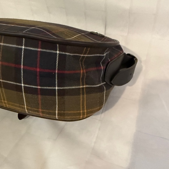 Barbour Tartan Messenger Bag - Brown and Yellow - Picture 5 of 10